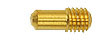 EM-Tec GZM4 compact Zeiss pin stub adapter with M4 thread, gold plated brass, short Zeiss pin